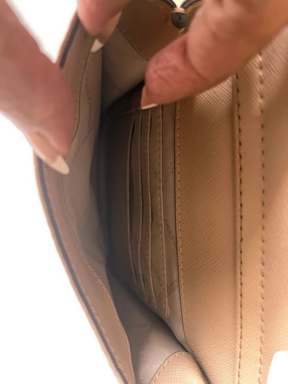 Michael Kors Blush Saffiano Leather Tote with Front Pocket - Picture 7 of 11